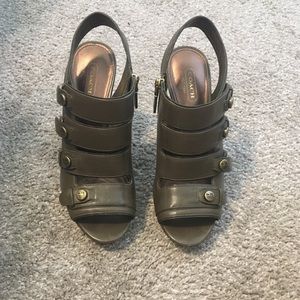 Olive Green Coach Heels